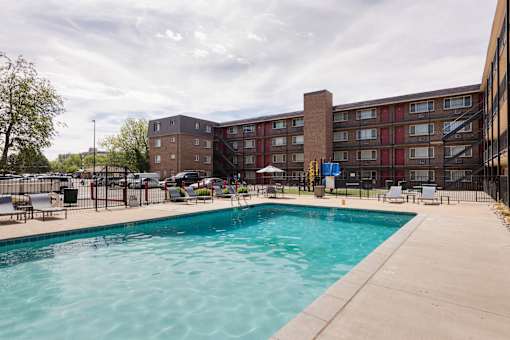 the swimming pool at our hotel