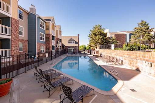the swimming pool at the preserve at polo towers apartments sc