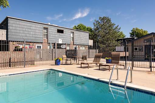 the swimming pool at our apartments