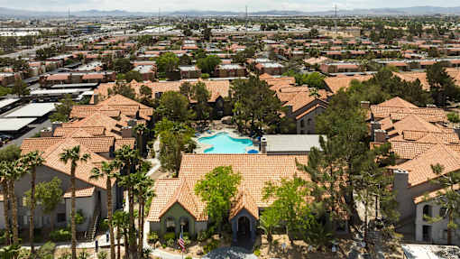 a view of the neighborhood from the roof of a home