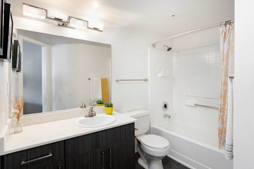 the preserve at ballantyne commons apartments bathroom with tub and sink