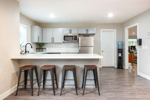 A picture of a kitchen in an apartment