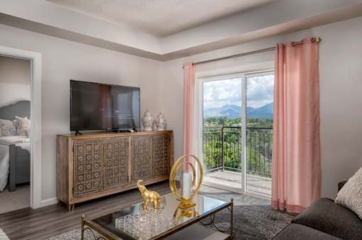 Living Room with Mountain Views