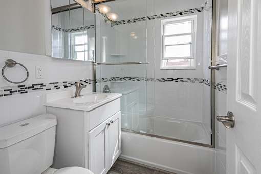 New renovated bathroomat Troy Hills Village in Parsippany, NJ,07054