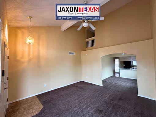 Living room, fully carpeted