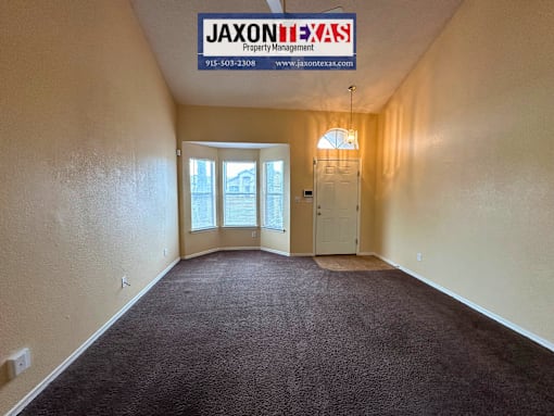 carpeted living room