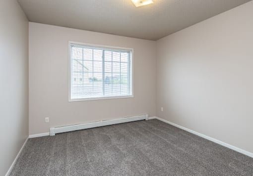 A room with a carpeted floor and a window at Courtyard Apartments on Belsly Apartments, Moorhead, 56560