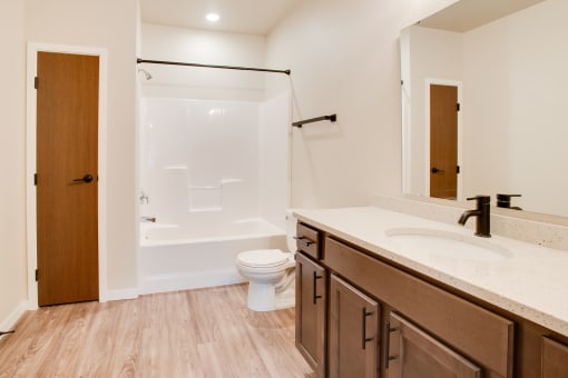 Bathroom at Augusta Apartments, Fargo, North Dakota