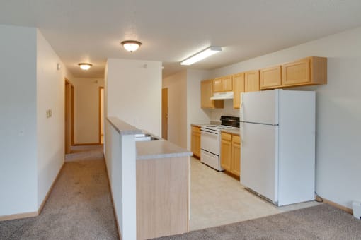 Kitchen area at Somerset  Apartments, Fergus Falls, MN