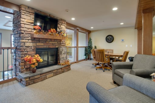 Living room at Stetson Village Apartments, Minnesota, 56537