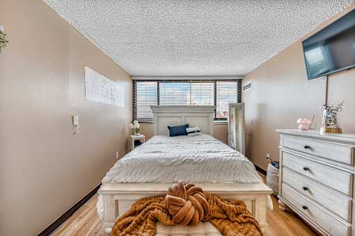 A unit at 500 Manila Senior Living Apartments with a  bedroom