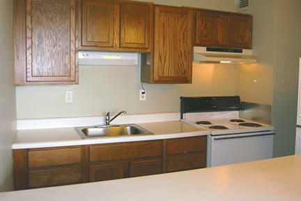Afforadble Housing Apartments for Rent in New Jersey Pond Run Kitchenette