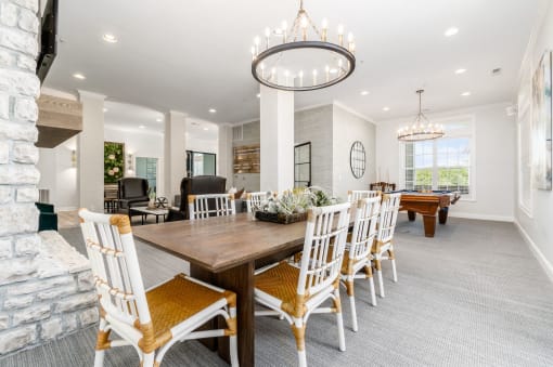 Dining Room and Pool Table