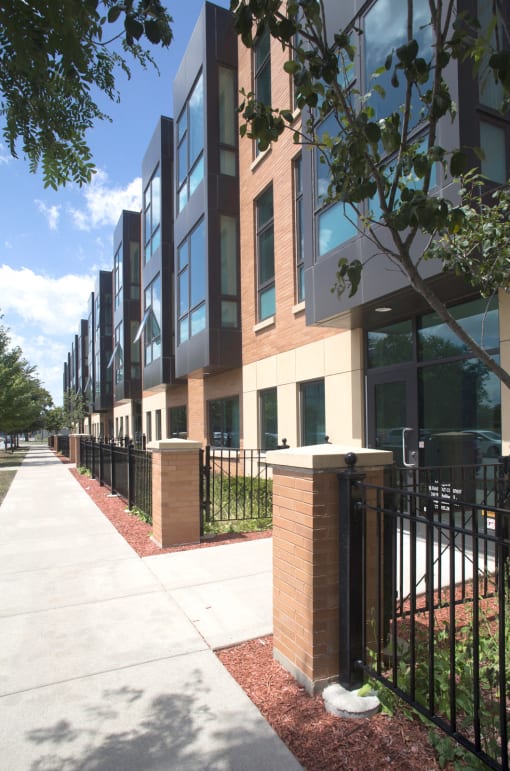 Exterior sidewalk view the Park Boulevard IIB buildings