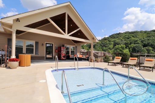 the swimming pool at the resort at paws up