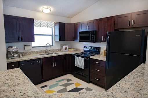 Kitchen with Dark Cabinets