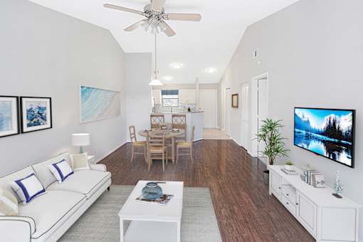 Living Room with Dining Setting