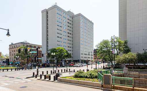 View of Symphony Plaza Building from Huntington Avenue