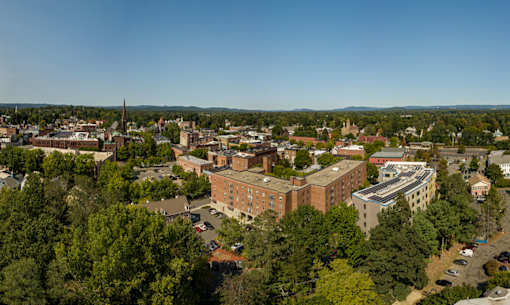Aerial view of beautiful Northampton