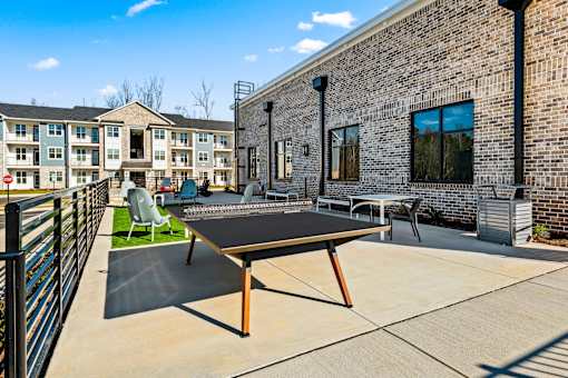 Outdoor patio with Ping Pong Table at Ardmore Meadows, Whitsett
