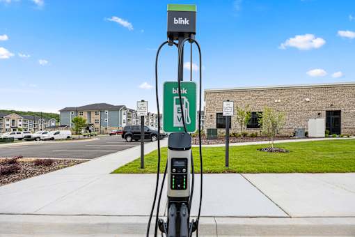 Electric vehicle charging station on property at Ardmore at Prosperity Apartments, Knoxville, TN 37932