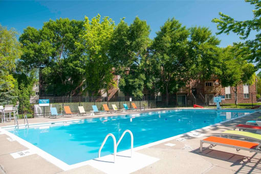 our apartments have a large pool for residents to enjoy