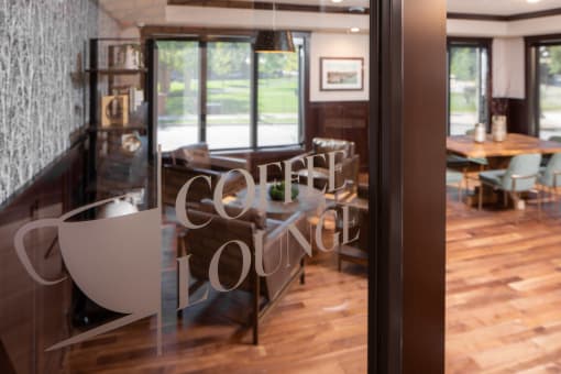 View of coffee lounge  at The Whitley, Minnesota