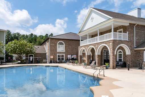 A large swimming pool at Puller Place Apartments, Jacksonville, North Carolina