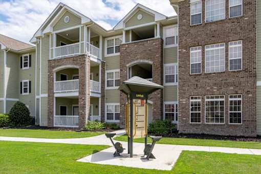 Outdoor Fitness Machine at Puller Place Apartments, Jacksonville, NC