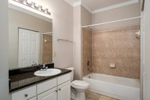 Bathroom With Bathtub at Puller Place Apartments, Jacksonville, NC, 28546