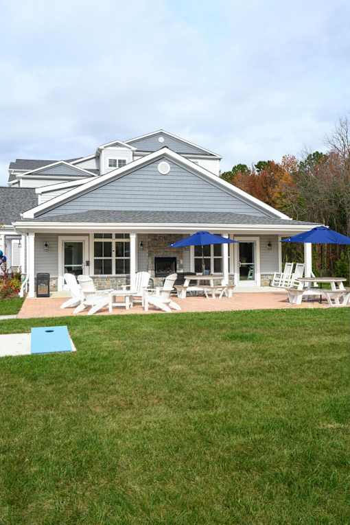 Outdoor Patio at The Promenade at Easton Apartments, Easton, 21601