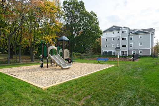 Play area for kids at The Promenade at Easton Apartments, Easton
