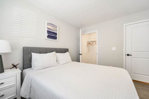 Large Bed in Bedroom at The Promenade at Easton Apartments, Maryland