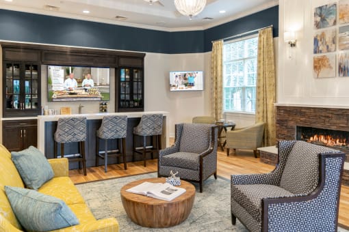 Living room with couch at Siena Luxury Residences, Cinnaminson, 08077