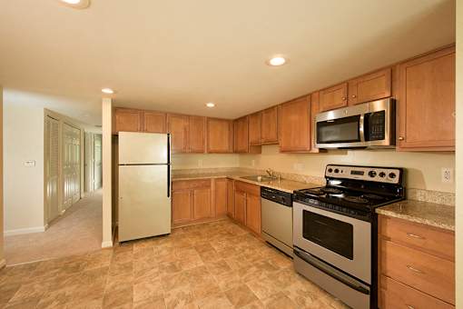 Renovated Kitchens with Stainless Steel Appliances at West Woods, Annapolis, Maryland