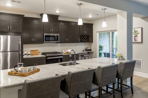 Dining table and chair at Siena Luxury Residences, Cinnaminson, NJ
