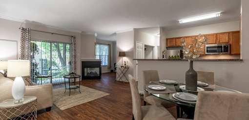 Living dining at The Morgan Apartment Homes, North Bethesda, MD