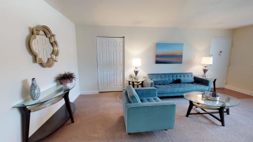 Living Room area at Somerset at Towson Apartments, Towson, MD, 21204