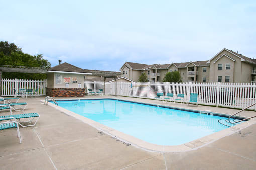 Community Pool at CoppperCreek Apartments in Council Bluffs, IA