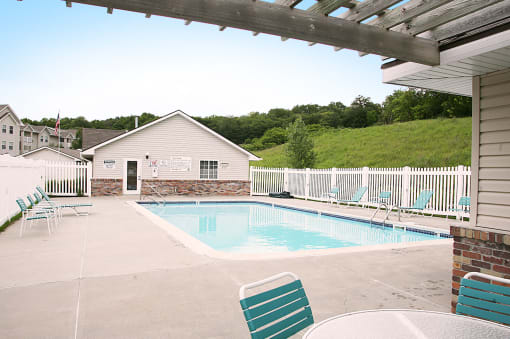 Community Pool at CoppperCreek Apartments in Council Bluffs, IA