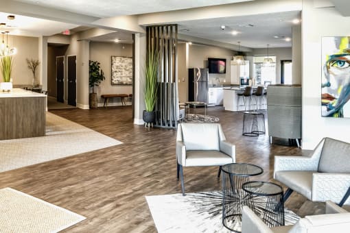 Community clubhouse at AXIS apartments in Papillion, NE