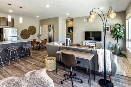 Open concept floor plans at AXIS apartments in Papillion, NE