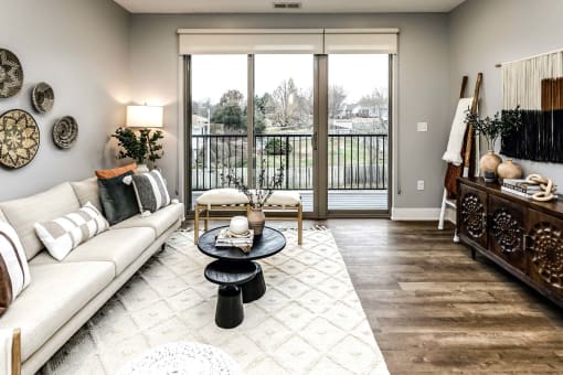 Large open floor plans with high ceilings at