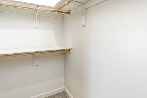 Large walk-in closets with ample storage at Edge 204 Apartments in Omaha, NE