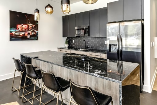 Luxury community room at Edge 204 in Omaha, NE