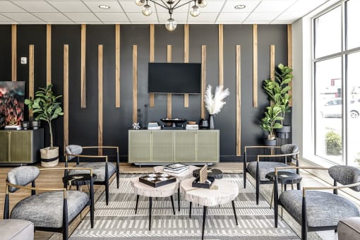 Luxury community room at Edge 204 in Omaha, NE