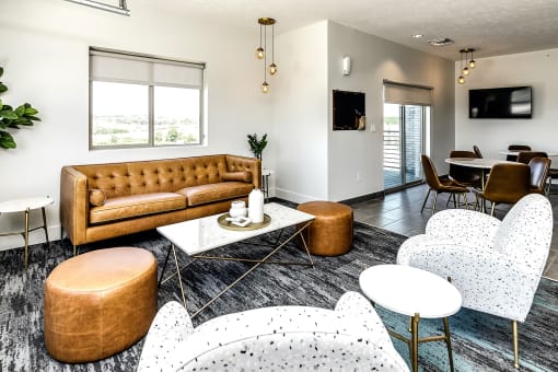 Luxury community room at Edge 204 in Omaha, NE