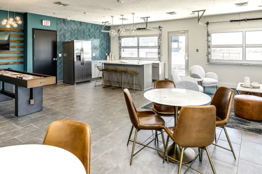 Luxury community room at Edge 204 in Omaha, NE