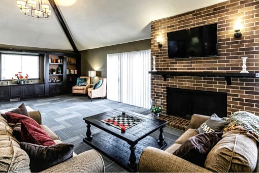 Clubhouse interior at Edgewater Court Apartments, Omaha, NE