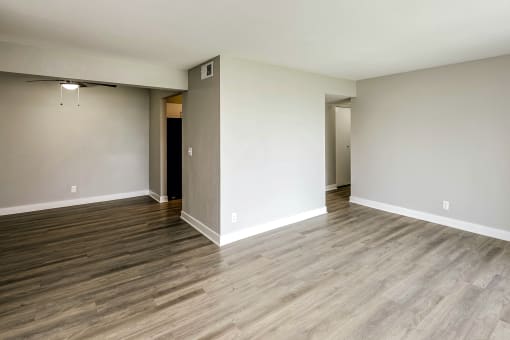Beautiful newly-renovated one, two and three bedroom apartment townhomes with high-end finishes at Highpoint Apartments in Omaha, NE